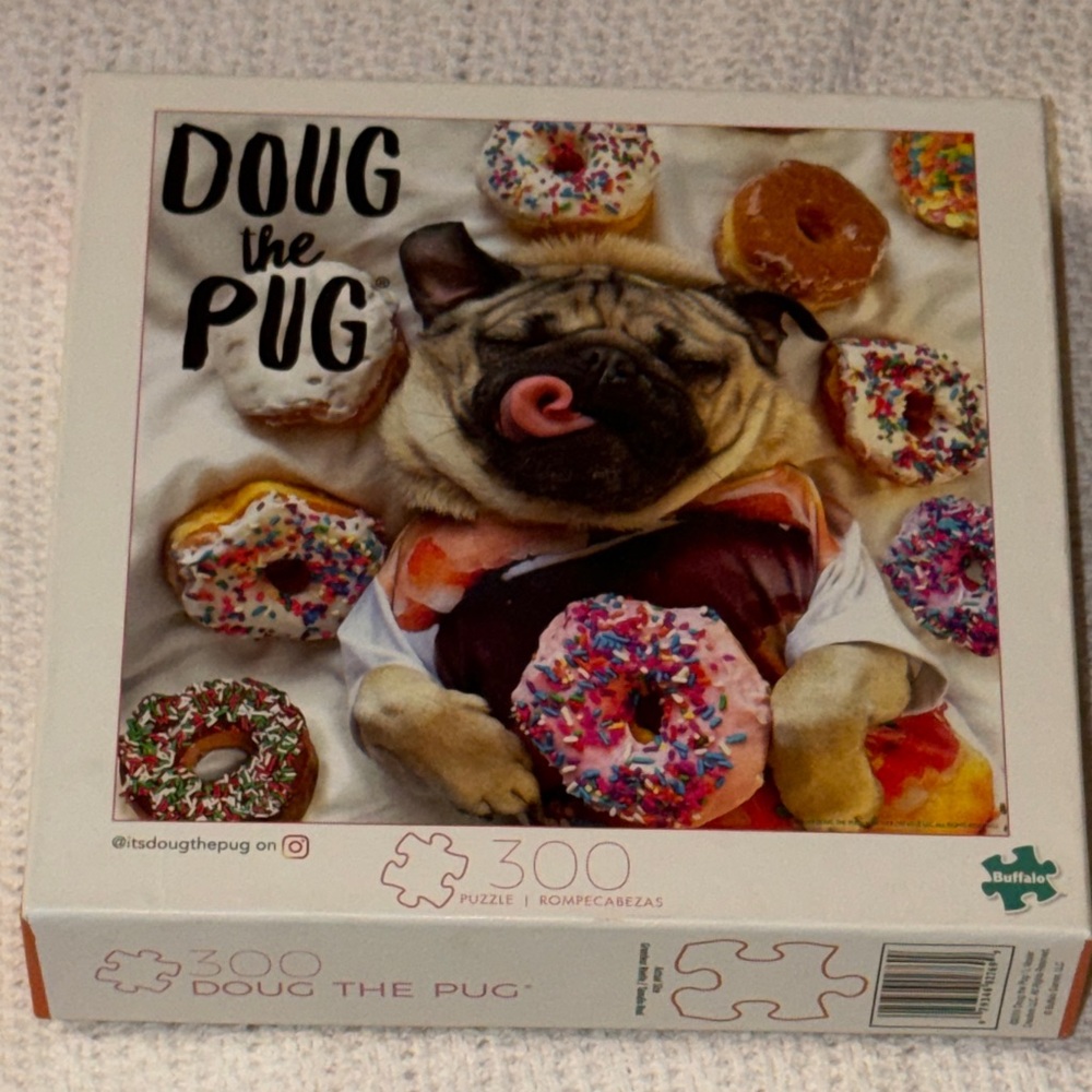 Buffalo David Bitton Doug the Pug Donut Puzzle NEW Sealed